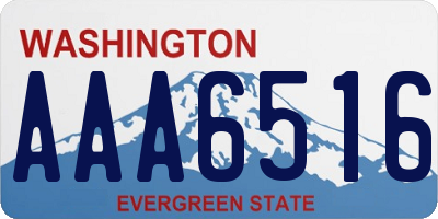 WA license plate AAA6516