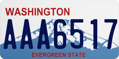 WA license plate AAA6517