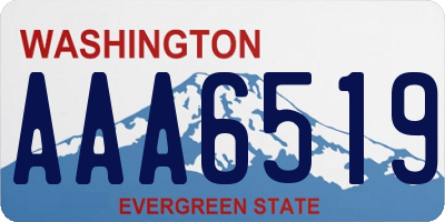 WA license plate AAA6519