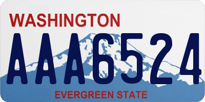 WA license plate AAA6524