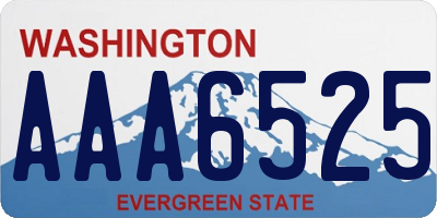 WA license plate AAA6525