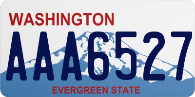 WA license plate AAA6527