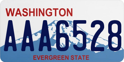 WA license plate AAA6528