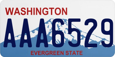 WA license plate AAA6529