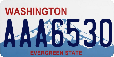 WA license plate AAA6530