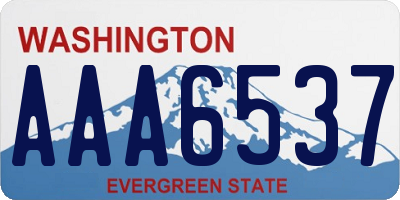 WA license plate AAA6537