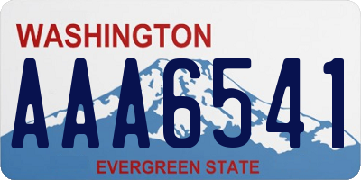 WA license plate AAA6541