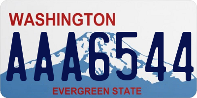 WA license plate AAA6544