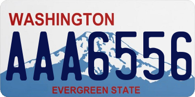 WA license plate AAA6556