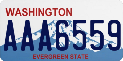 WA license plate AAA6559
