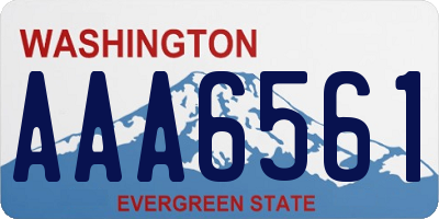 WA license plate AAA6561