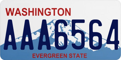 WA license plate AAA6564