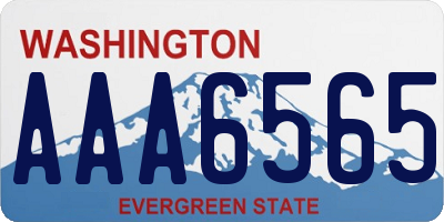 WA license plate AAA6565