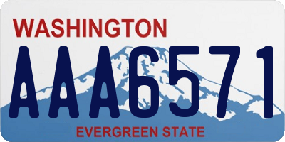 WA license plate AAA6571