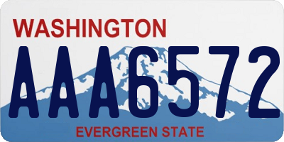 WA license plate AAA6572