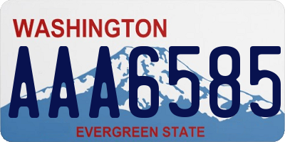 WA license plate AAA6585