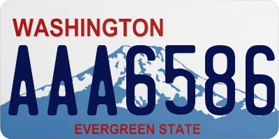 WA license plate AAA6586