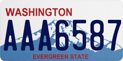 WA license plate AAA6587