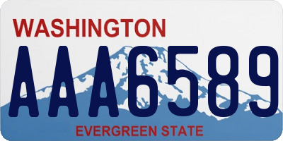 WA license plate AAA6589