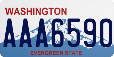 WA license plate AAA6590