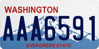 WA license plate AAA6591