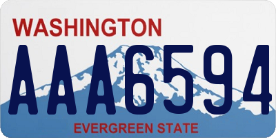 WA license plate AAA6594