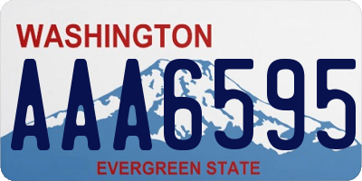 WA license plate AAA6595