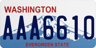 WA license plate AAA6610