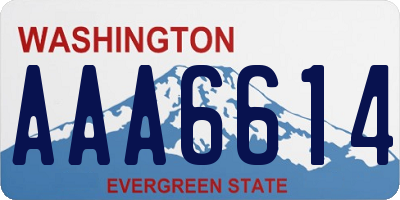 WA license plate AAA6614