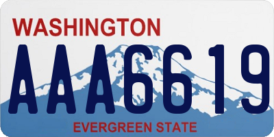 WA license plate AAA6619