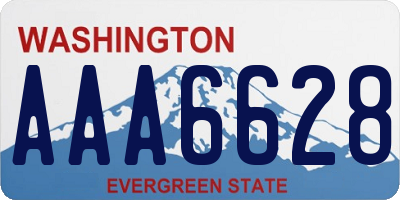 WA license plate AAA6628