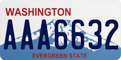 WA license plate AAA6632