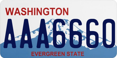 WA license plate AAA6660