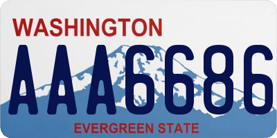 WA license plate AAA6686