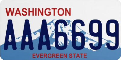 WA license plate AAA6699
