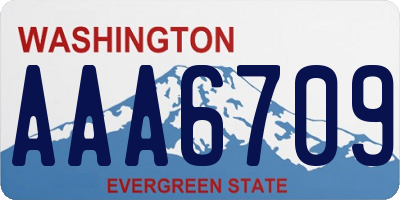 WA license plate AAA6709