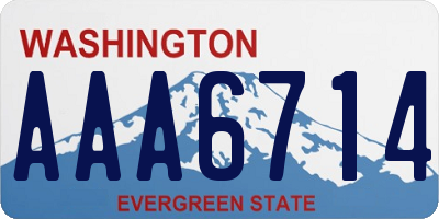 WA license plate AAA6714