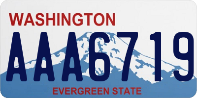 WA license plate AAA6719