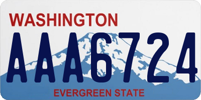 WA license plate AAA6724