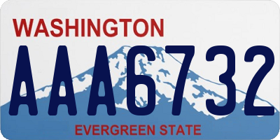 WA license plate AAA6732