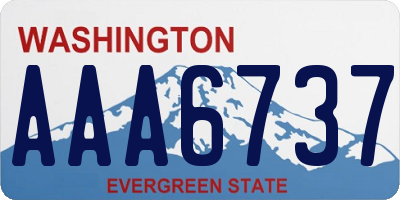 WA license plate AAA6737