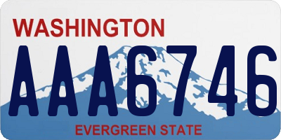 WA license plate AAA6746