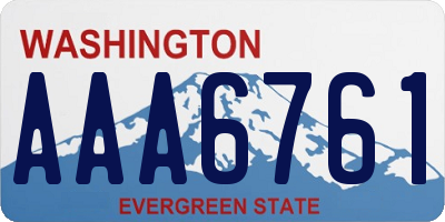 WA license plate AAA6761