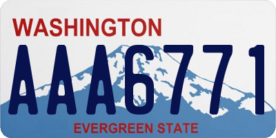 WA license plate AAA6771