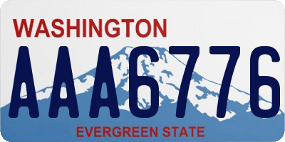 WA license plate AAA6776