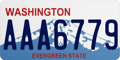 WA license plate AAA6779