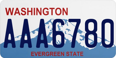 WA license plate AAA6780