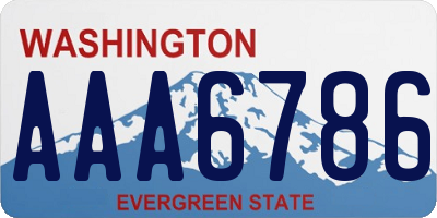 WA license plate AAA6786