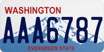 WA license plate AAA6787