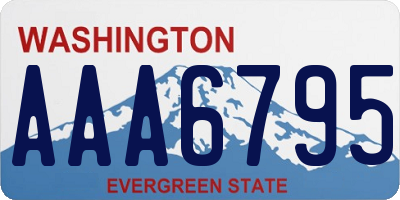 WA license plate AAA6795